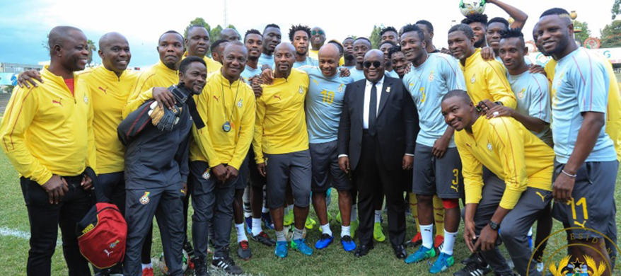 Ghanaian President Urges Black Stars To Win Nation's Cup﻿