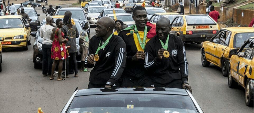 Cameroonians give AFCON 2019 final referees heroic welcome