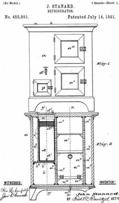 john standard refrigerator patent